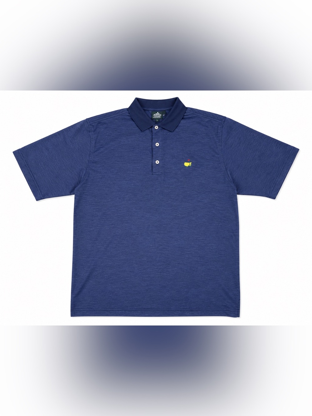 Clubhouse Collection Men’s Large Masters Golf Polo Blue Striped Made In Italy